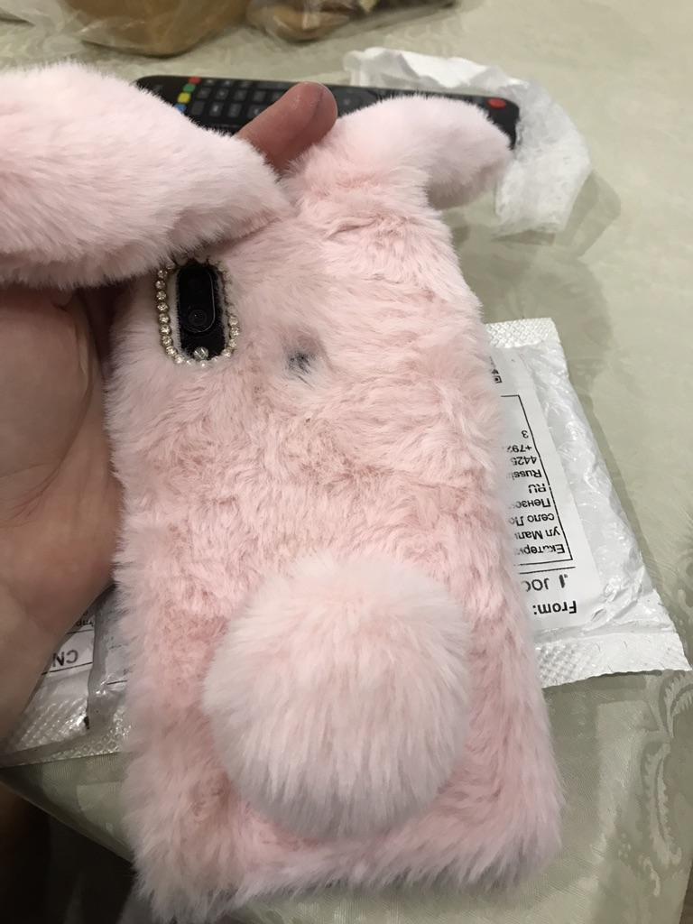 Custodia In Peluche Con Coniglio E Strass Per Redmi Note 10 5G – Morbida, Con Orecchie, Glitter, Rosa Leopardo – Cover Protettiva Per Ragazze - 4