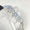 Brățară frumoasă cu piatră prețioasă Opal Lăptos, lucrată manual din argint sterling 925, brățară cu Opal Lăptos pentru soție, brățară unisex, cadou pentru mamă