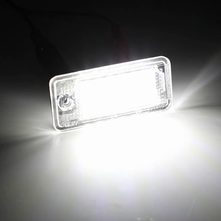 2023 LED Number Plate Light 2PCS License Plate Light For A3 S3 A4 S4 B6 A6 A8 S8 LED Light Car License Number Plate Light Lamp