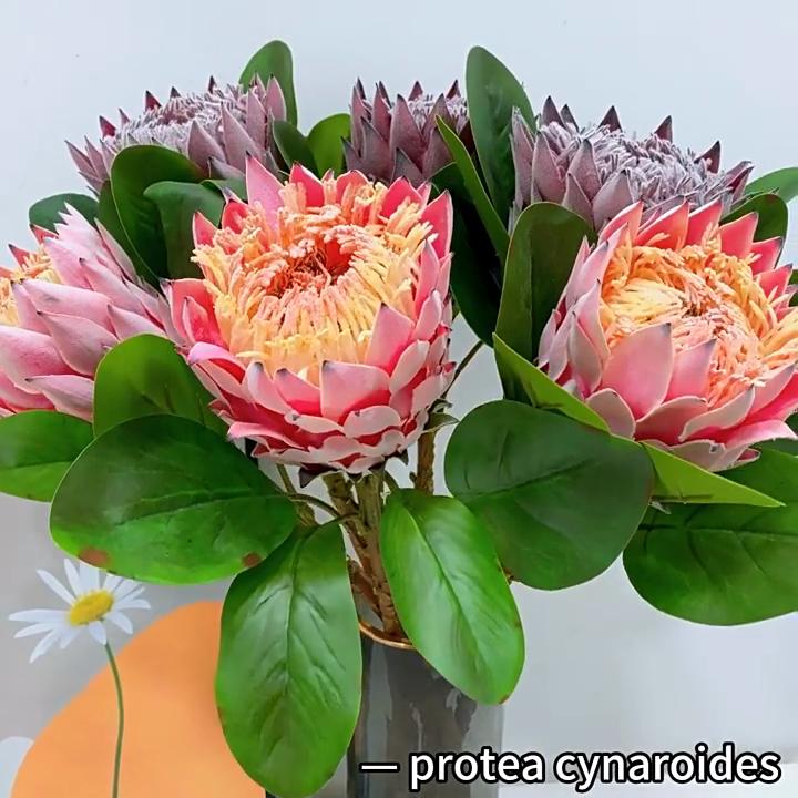 1Pc European Style High Simulation Flocking Emperor Flower, for Festival Bouquets