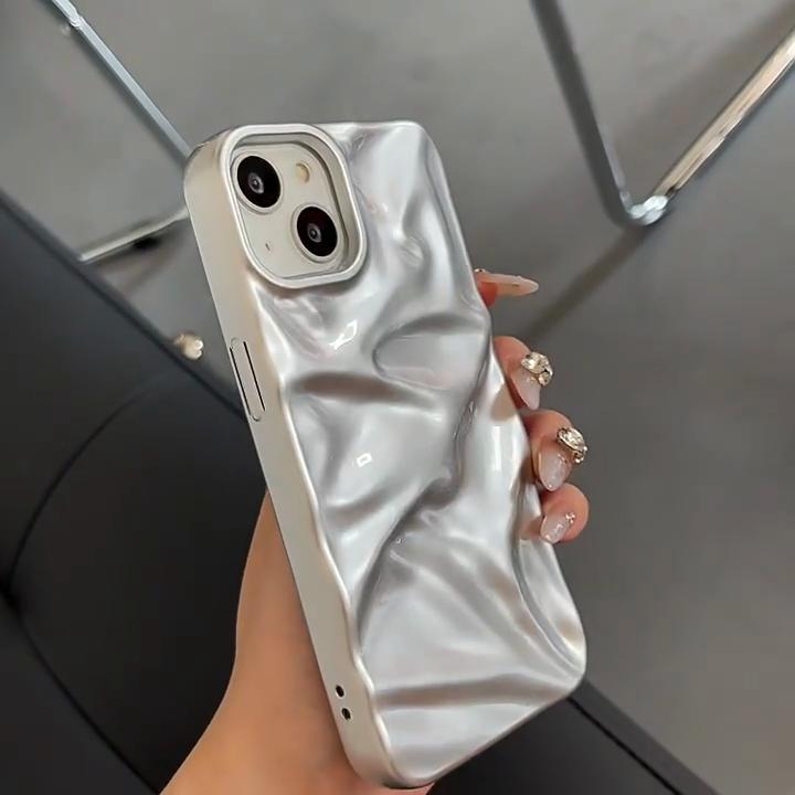 Husă creativă argintie pentru iPhone 12, iPhone 13, iPhone 14