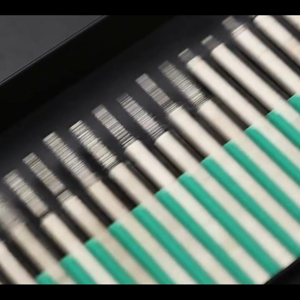 30pcs 3.0mm Mini Drill Bits Diamond Burs Grinding Wheel Abrasive Shank to Make Delicate Engravings on Wood Jewelers Metals Plastics Tiles