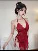New Sexy Underwear Lace Suspender Skirt Lace Up Sexy Nightdress