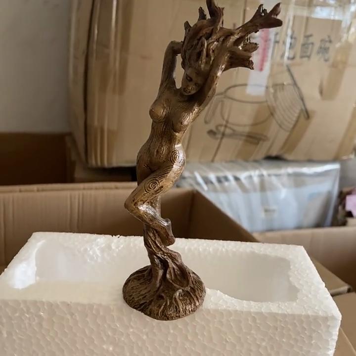Forest Goddess Statue Decorative Tree-shaped Resin Realistic Goddess Display Mold for Home