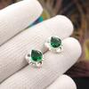 Faceted Chrome Diopside Gemstone Earrings 925 Sterling Silver Handmade Jewelry EE-159-9
