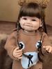 KEIUMI Tegneserie Bear Reborn Baby Girl Doll Toy 55 cm Full Body Silikon Vinyl Babyer Reborn Doll Leke Julegaver Halloween dekorasjon