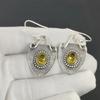 Wunderschöne Citrin Edelstein Ohrringe, 925 Sterlingsilber Ohrring, Handgefertigter Boho Silber Schmuck Hängeohrringe, Thanksgiving Geschenk