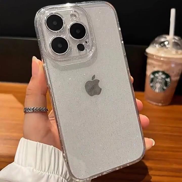 Luxury Bling Glitter Clear Case For iPhone 15 14 13 12 11 Pro Max 14 15 Plus Soft Transparent Silicone Bumper Cover