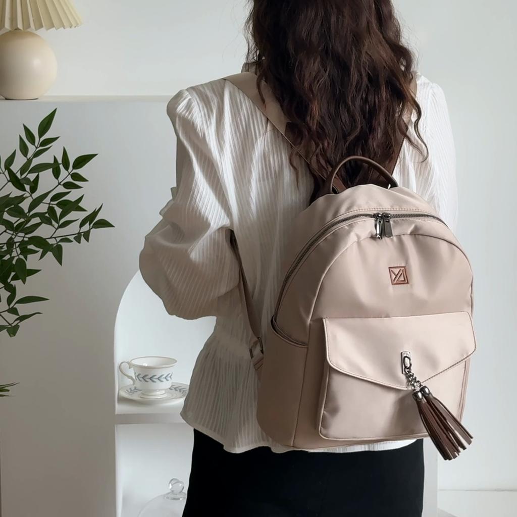 Tassel Large Capacity Outdoor Female Backpack Student Schoolbag