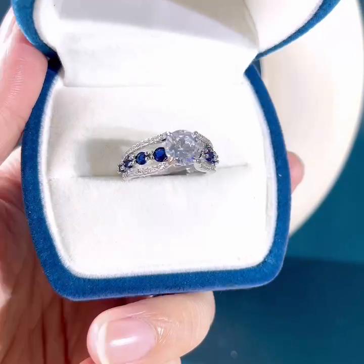 Bella Box New Arrival  Hollow Band Women Ring Full Pave CZ Stone Dazzling Wedding Anniversary Gift For Female High Quality Rings