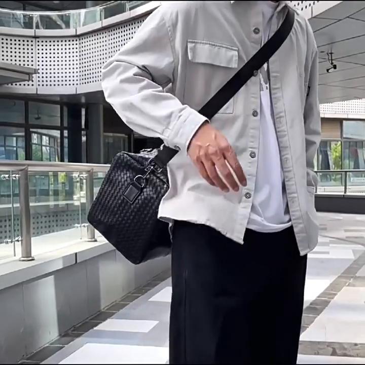 Ny mote rutete veske koreansk versjon av Leisure Business Fitness Travel Skulder Messenger Bag