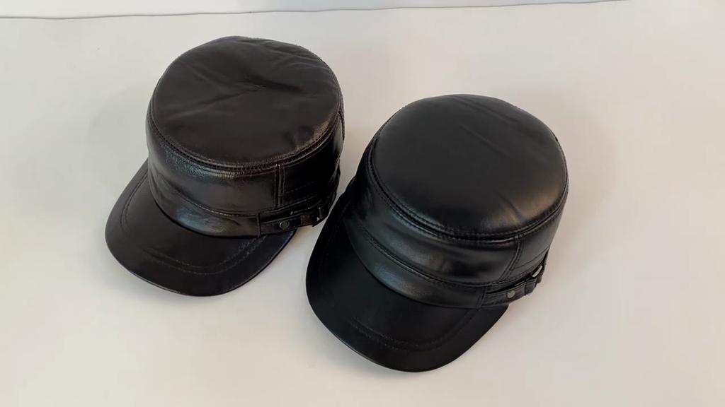 Hatter i ekte kuskinn for menn høst og vinter ekte kuskinnshatt utendørs hold varm naturlig kuskinnscaps