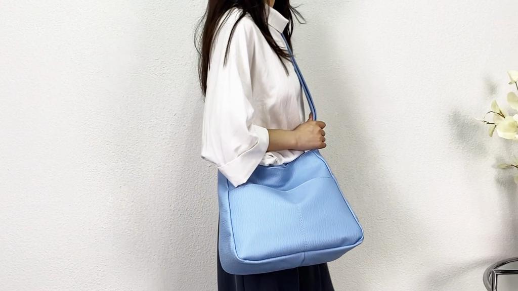 Women Soft PU Leather Hobo Crossbody Bag, Large Capacity Casual Shoulder Purse, Lightweight Adjustable Strap Tote Bag for Daily Travel Work