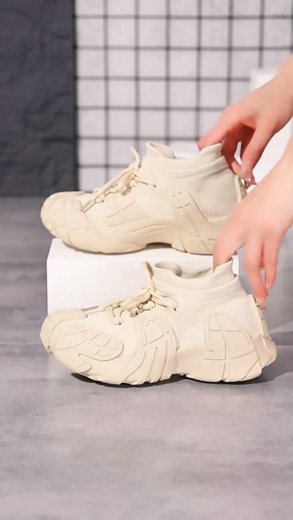 Sports Shoes for Children, Versatile Spring New Octopus Thick Sole Fly Woven Casual Single Shoes, Plus Size Women's Shoes