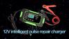 12V 6A Intelligent Puls Reparasjonslader Helautomatisk Bilbatterilader Våttørr Blysyre Digital LCD-skjermbatterier
