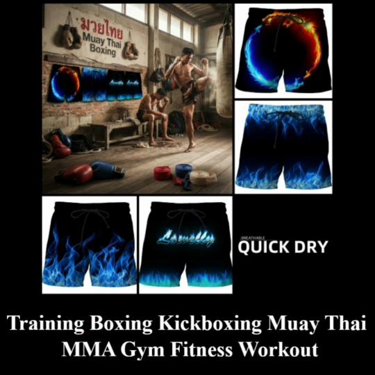 3D Print Shorts Fire Dragon Flame Goth Dark Gothic Training Muay Thai Kickboxing Boxing MMA Unisex Gym Fitness Workout Quick Dry Drawstring Waist