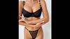 Set Intimo Sexy da Donna Europeo e Americano in Rete Trasparente con Reggiseno e Perizoma, Spalline Sottili con Anello Metallico, Reggiseno a Mezza Coppa con Ferretto Push-Up