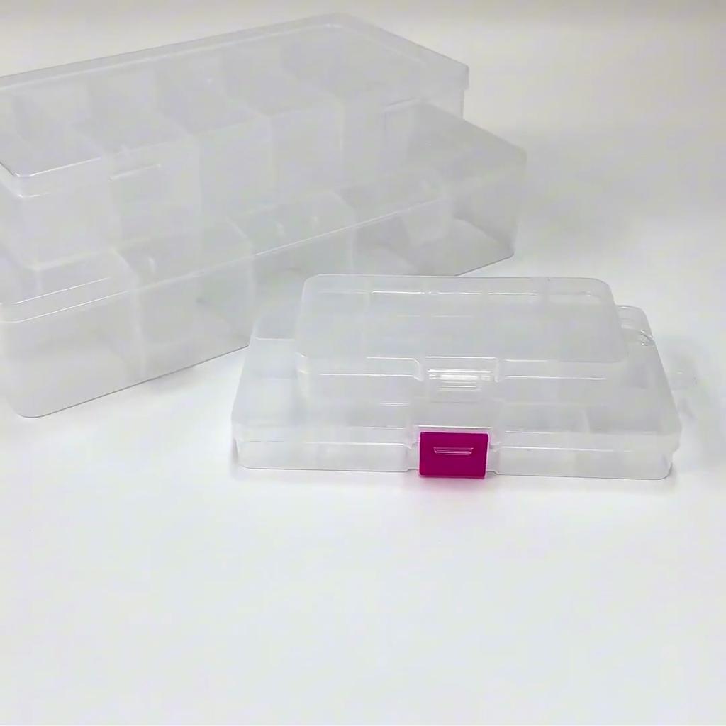 18 Compartments Adjustable Practical Storage Box Bead Ring Box Jewelry Presentation Organizer