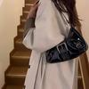 Yogodlns Vintage PU Leather Shoulder Bag for Women Y2K Spicy Girl Trend Maillard Style Underarm Bag High Quality Women Handbags