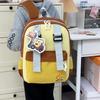 Color Block Kindergarten Schoolbag Cartoon Lightweight Large Capacity Children's Backpack