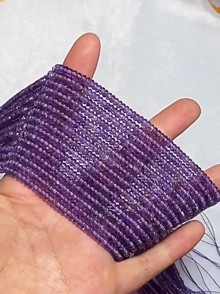 Natural Stone Amethyst Beads 2/3/4/mm Round Smooth Beads For Jewelry Making DIY Earrings Bracelet Necklace Accessory
