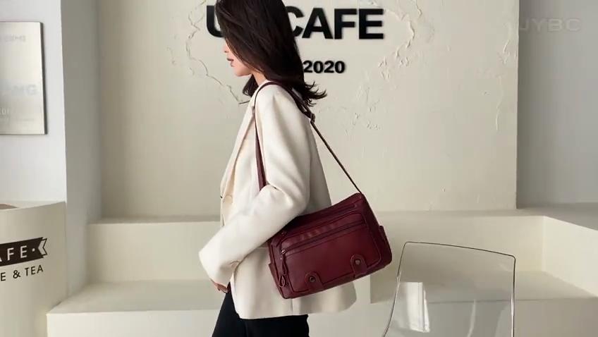 Fashion Multiple Pockets Messenger Bag High Capacity Female Shoulder Bags 2022 New High Quality PU Leather Women Handbag Purses
