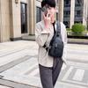 Simple and Fashionable Casual Solid Color PU Multifunctional USB Charging Zipper Man's Chest Bag Crossbody Bag for Commuting