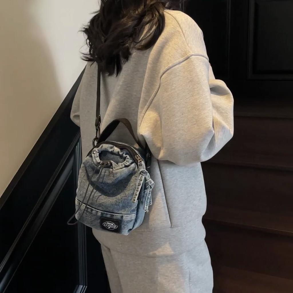 Mobile Phone Bag Women's Crossbody Bag Denim Shoulder Bag Vertical Coin Purse