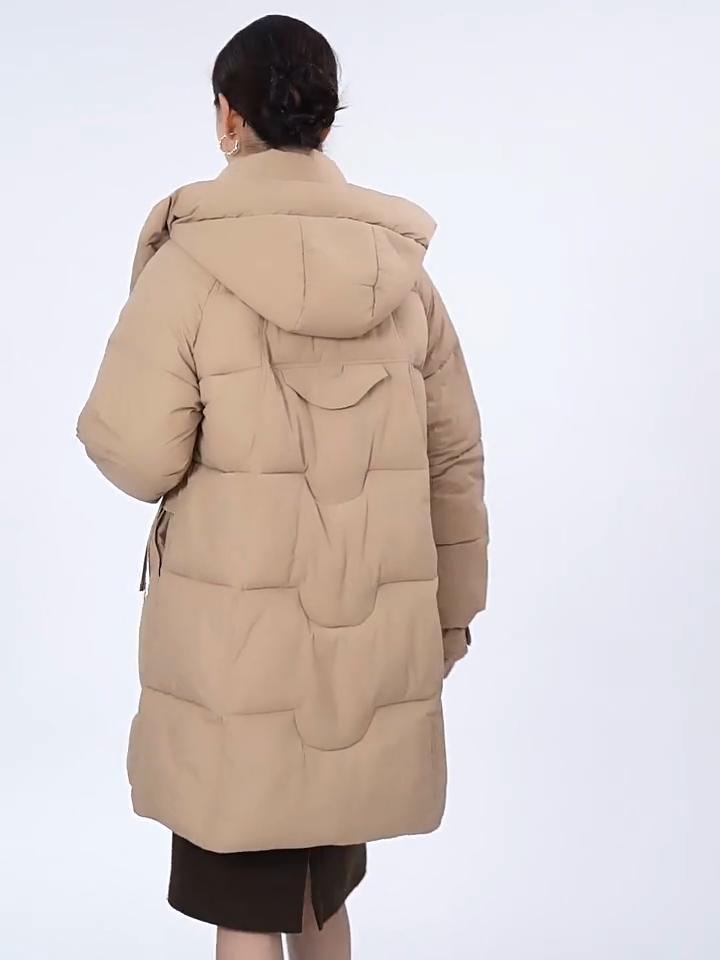Down Jacket for Women, New Style Winter Cotton-padded Jacket, Mid-length, Fashionable, Versatile, Thickened, Loose and Slim Jacket