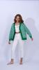 Outono feminino cardigan camisola feminina com decote em v cor colisão solta listrado camisola jaqueta manga longa topo