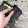 YUECIMIE Portefeuille Super Fin Souple Cuir Véritable Mini Porte-Cartes de Crédit Portefeuilles Porte-Monnaie Fin Petit Porte-Cartes Portefeuille Homme