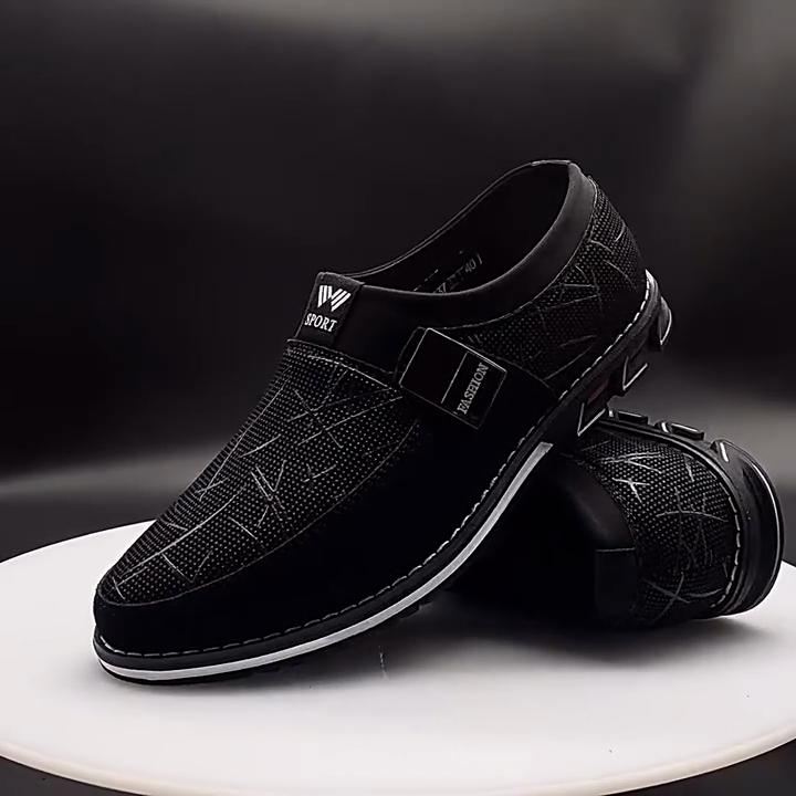 Classic Luxury Vintage Fashion Outdoor Fashionable Casual Leather Shoes Color-Blocked Trendy Slip-On Oversized Men's Shoes Comfortable Shoes