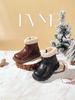 Girls' Winter Plus Velvet Cotton Shoes Baby Warm Snow Boots Fashionable Small Leather Boots