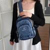 Lightweight Denim Backpack Women's Outdoor Travel Multifunctional Chest Bag Shoulder Crossbody Bag