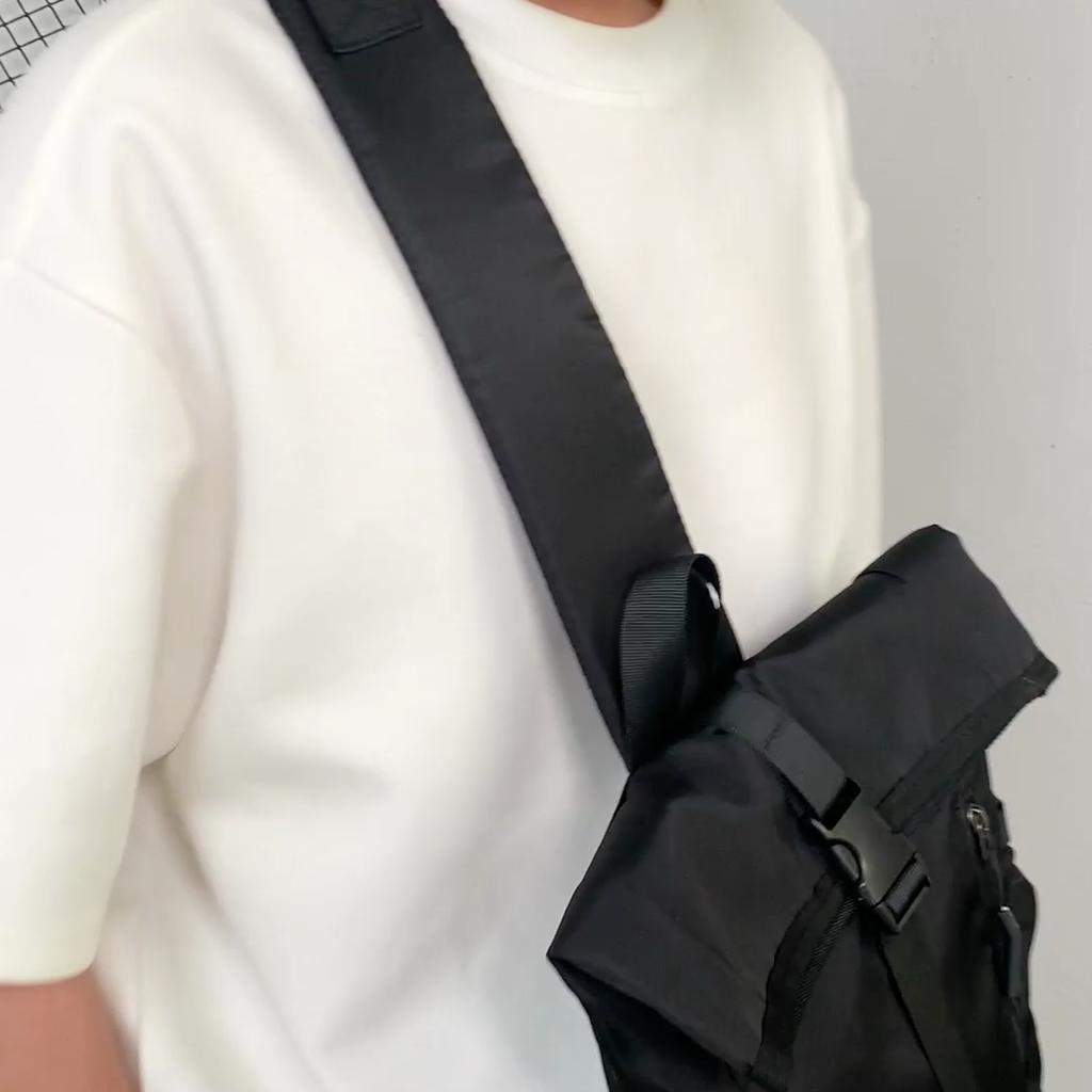 Men's Crossbody Bag Large Capacity Chest Bag Business Shoulder Bag