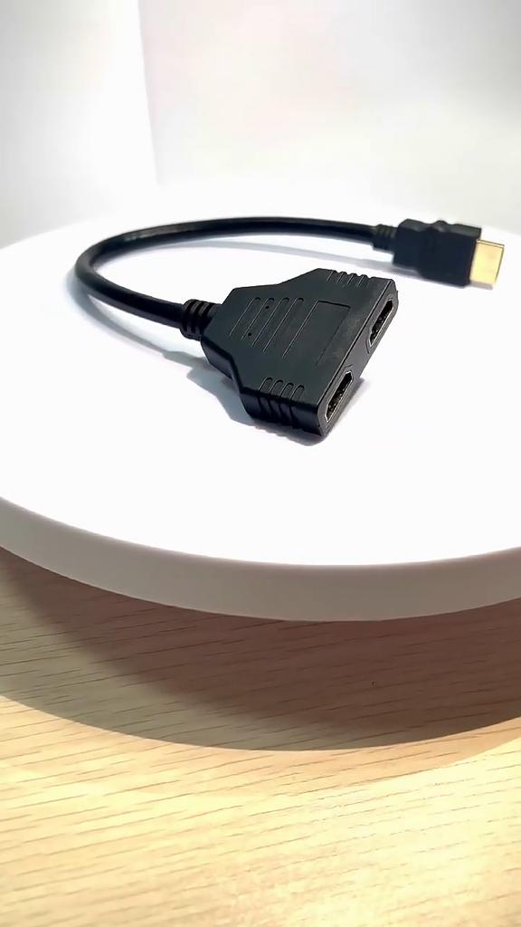HDMI 1 to 2 Splitter Cable HDMI 1Input 2Output Splitter Male to Dual Female HD Cable