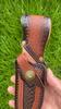 24 CM Fixed Blade Straight Knife Holder Split Leather Cowhide Embossed Scabbard Universal Knife Cover for Hunting Knife Holsters