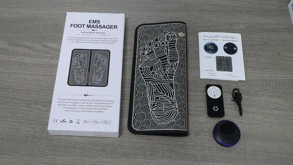 Electric Foot Massager Pad Muscle Massage Relaxation Trainer For Massage Fitness Outdoor Sport Home Family Relax with Remote Control