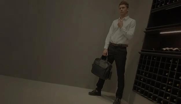 Genuine Leather Bag Leather Men's Bag, Business Briefcase, Retro Men's Messenger Handbag, 15.6-inch Leather Computer Bag