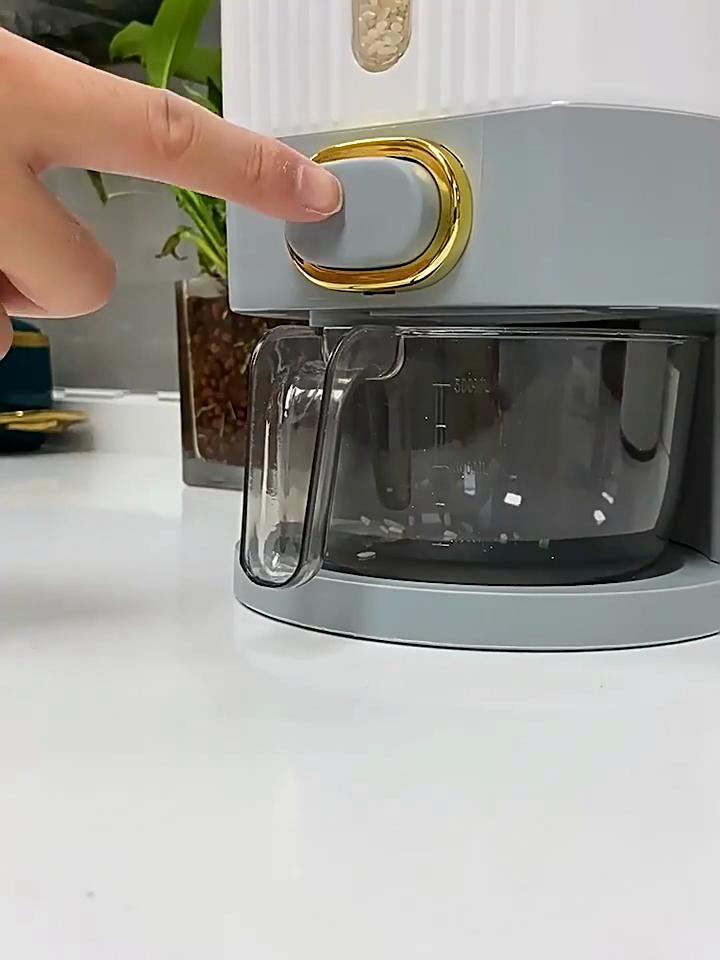Balde de Arroz Dispensador de Arroz Selável Recipiente Grande Selado para Grãos Organizador de Cereais Dispensador de Cereais Doméstico Balde Com Tempo