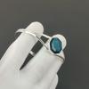 Indicolite Hexagon Gemstone Handmade Cuff Bangle 925 Sterling Silver Cuff Bangle, Indicolite Bracelet For Wife, Unisex Bangle For Gift