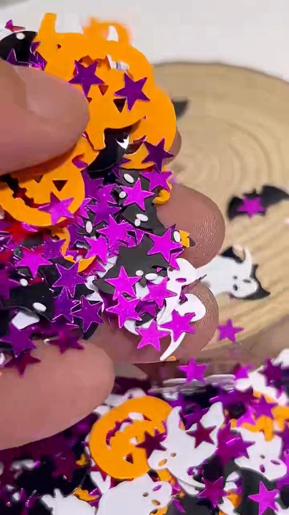 Halloween Paper Table Confetti Spider Web Pumpkin Bat Skeleton Sequin for Halloween Party Bar Haunted House Deco Supplies