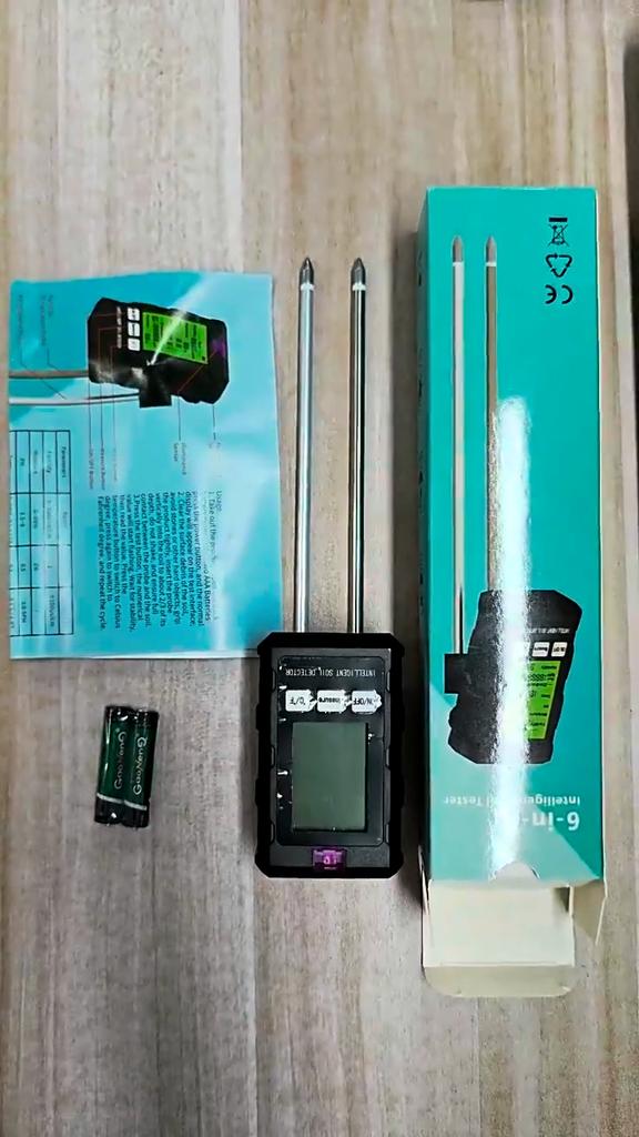 Digital 6 In 1 Soil PH Meter Fertility Soil Moisture Sunlight Ambient Humidity Temp Tester Monitor Detector Garden Soli Analyzer