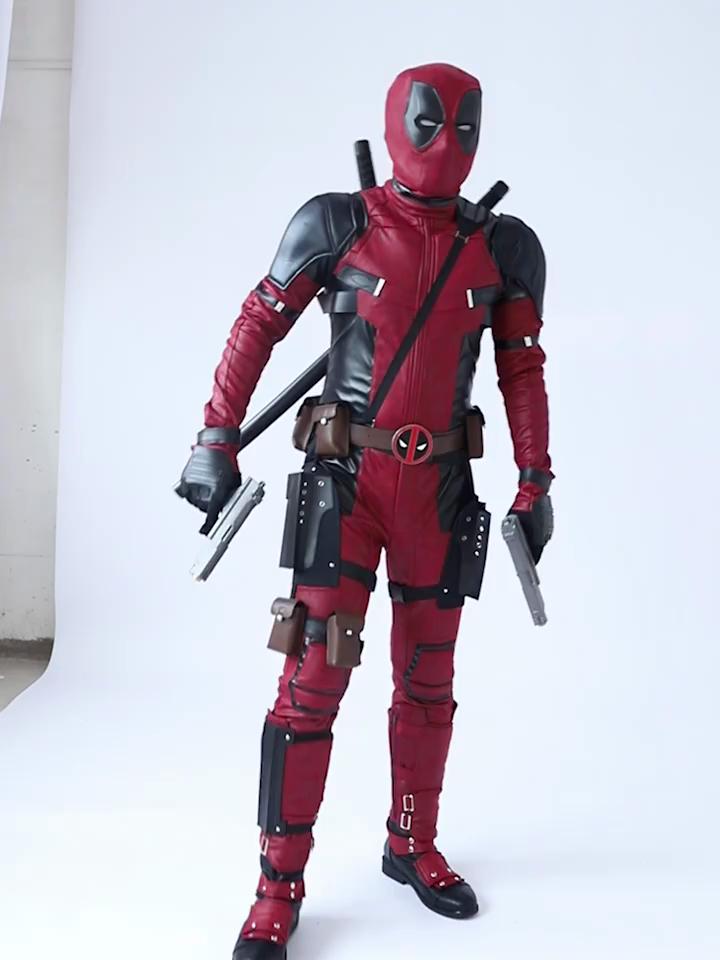 Stupendo Costume Integrale Deadpool in Lycra Spandex con Tessuto Traspirante