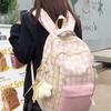 Trendy Plaid Nylon Backpack – Stylish & Durable School Bag for Women, Men, and Teens