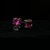 Burmese CERTIFIED Natural Pink Round Ruby 42.30 Ct Earring Pair Free Delivery MY.ER-02-NS