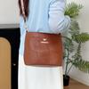 Stitching Women's Bag PU Shoulder Bag Bucket Bag