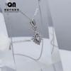 6.5mm Ornate Sunflower Halo Moissanite Pendant Necklace S925 Sterling Silver For Women