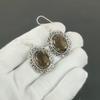 Smoky Topaz Gemstone Earrings, 925 Sterling Silver Earrings, Handmade Silver Earrings For Gift, Smoky Topaz Dangle Drop Earrings For Birthday Gift