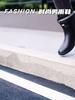 Men's Women's High-End Rain Boots Closed Rainproof and Waterproof Short and Mid.Calf Length Non-Slip Drawstring Rubber Boots